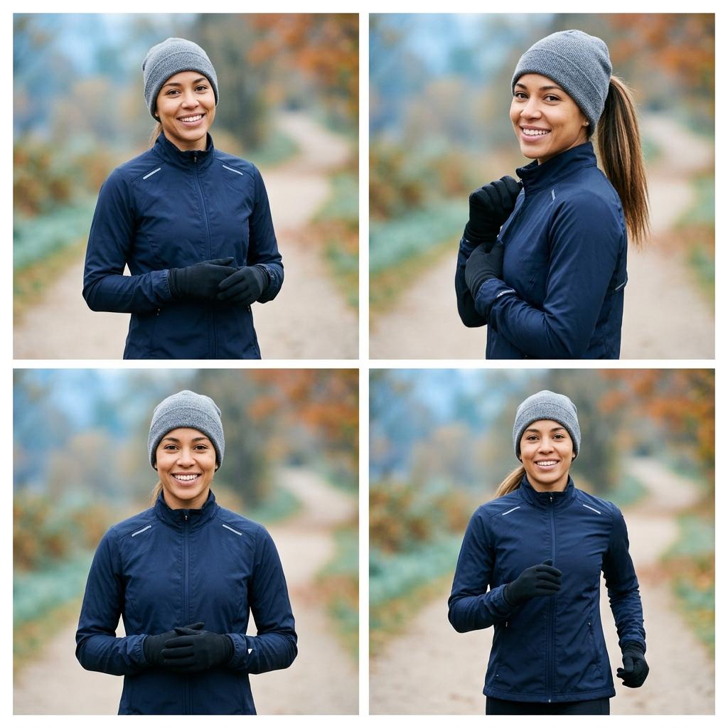 An athletic late-twenties woman with a ponytail sits on a trailside boulder lacing up trail running shoes, alpine ridgeline behind her, golden hour light, technical jacket visible