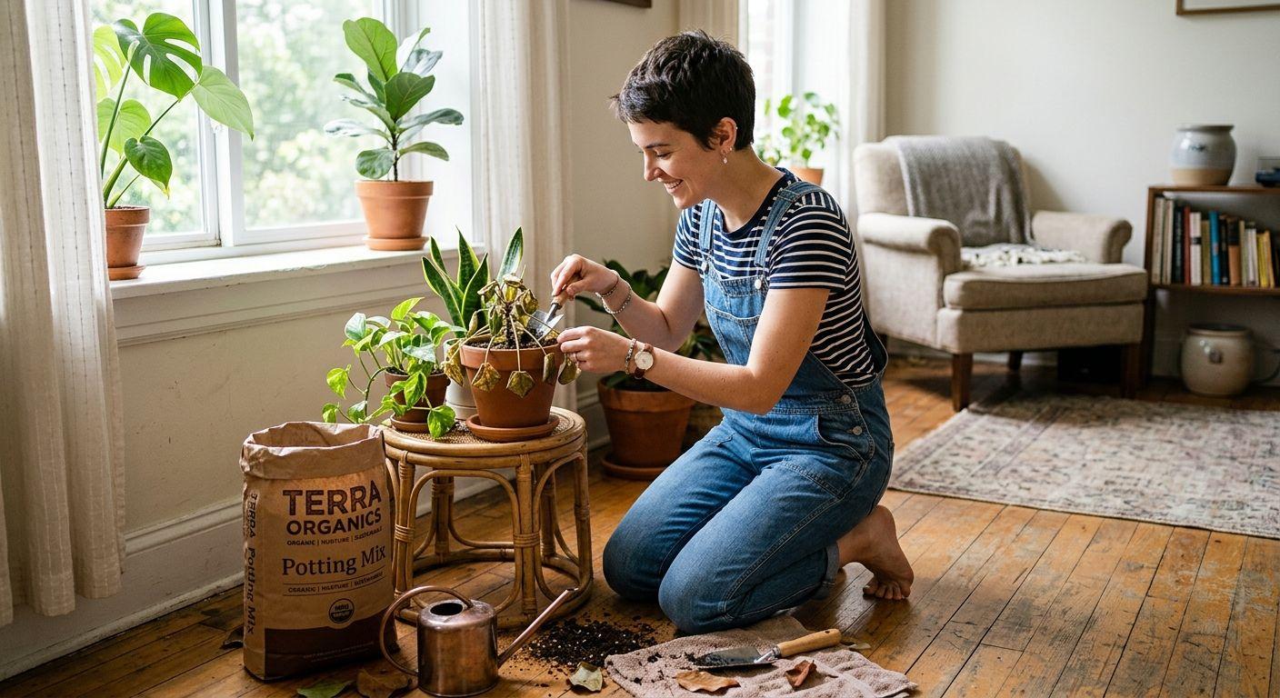 AIキャラクターで小さな部屋の観葉植物レスキューのInstagramアカウントをつくる、ステップバイステップガイド